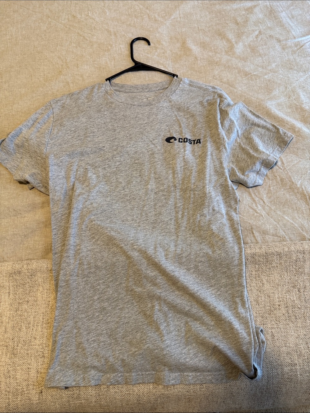 Costa Light Gray Short Sleeve Logo Tee